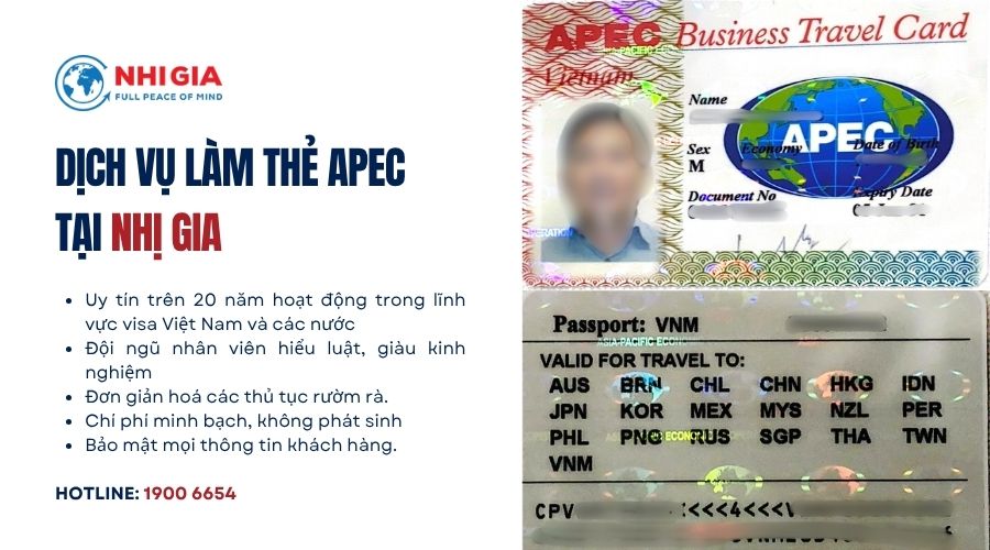 Dịch vụ làm thẻ doanh nhân APEC trọn gói tại Nhị Gia