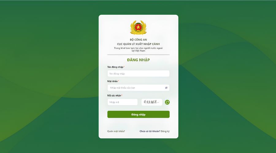 Bước 2: Đăng ký tài khoản cơ sở lưu trú
