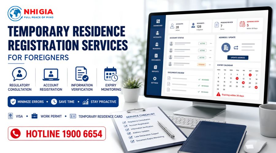 Temporary residence registration services for foreigners