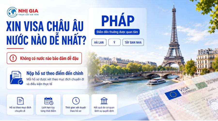 Xin visa Châu Âu nước nào dễ nhất?