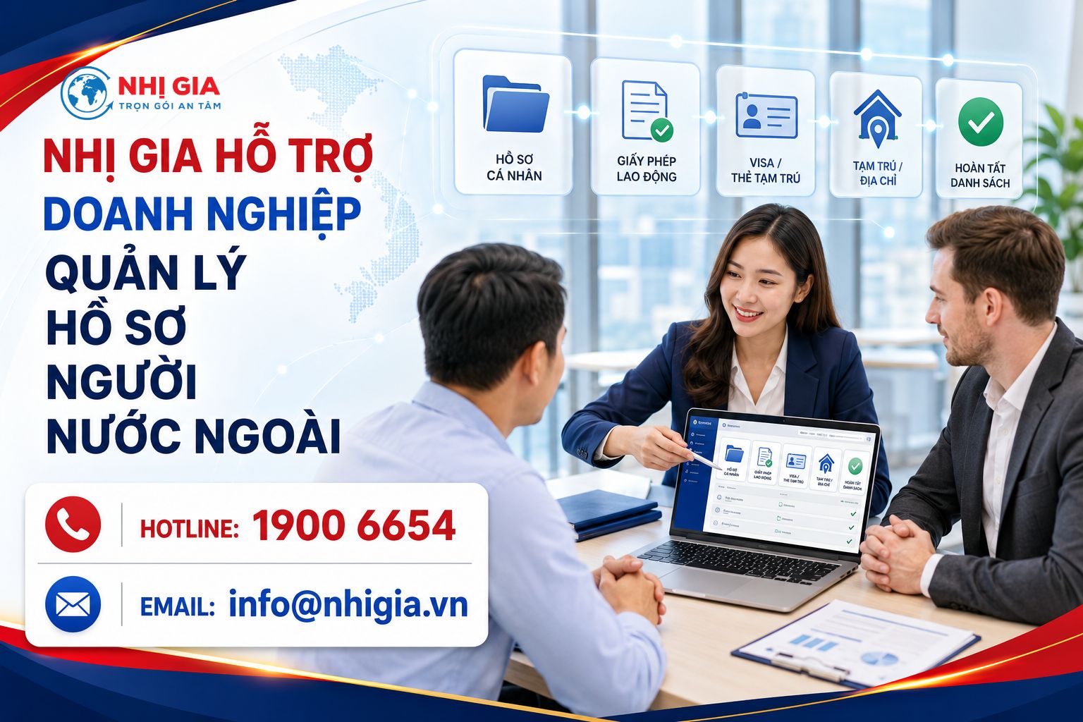 Nhị Gia hỗ trợ doanh nghiệp quản lý hồ sơ người nước ngoài