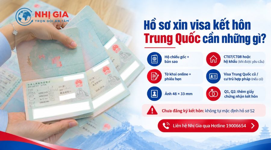 Hồ sơ xin visa kết hôn Trung Quốc cần những gì?