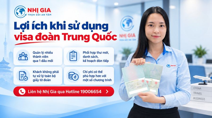 Lợi ích khi sử dụng visa đoàn Trung Quốc