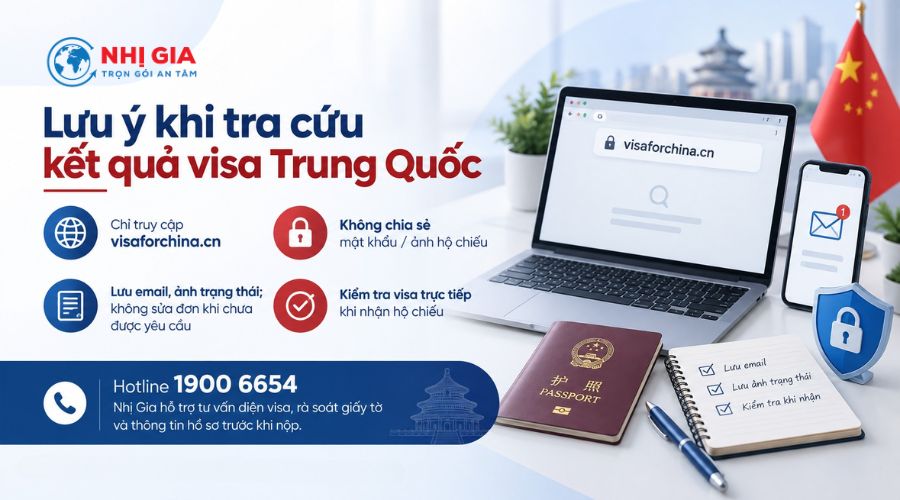 Lưu ý khi tra cứu kết quả visa Trung Quốc