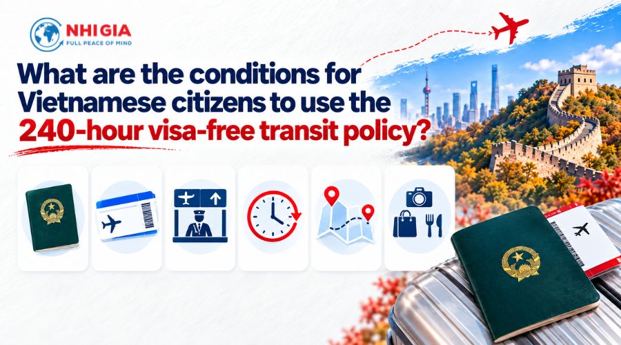What are the conditions for Vietnamese citizens to use the 240-hour visa-free transit policy?