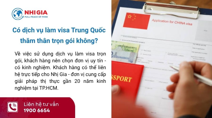 Dịch vụ làm visa Trung Quốc thăm thân trọn gói