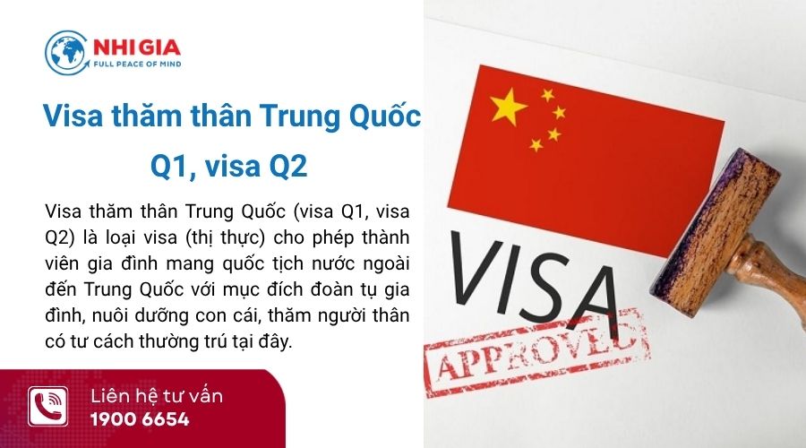 Visa thăm thân Trung Quốc Q1, visa Q2