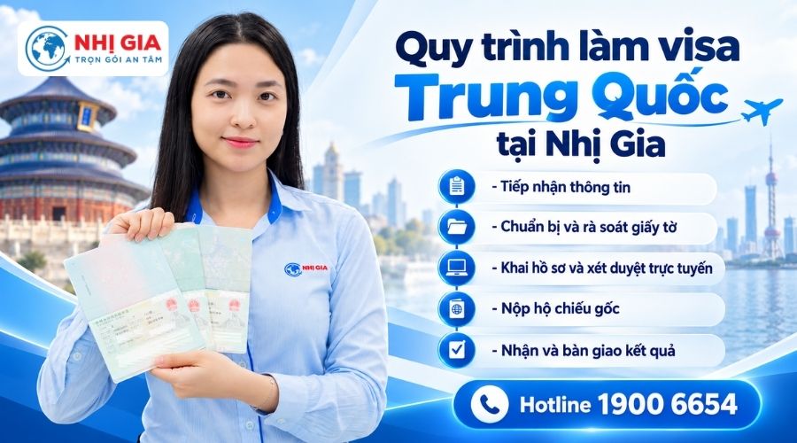 Quy trình làm visa Trung Quốc tại Nhị Gia
