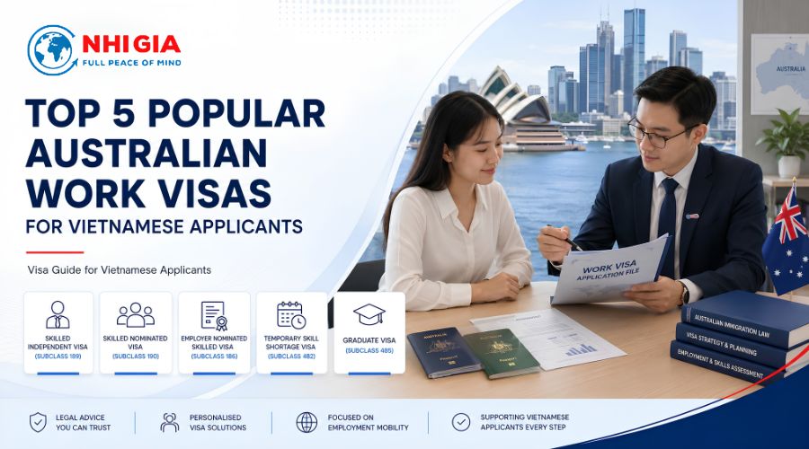 Top 5 Popular Australian Work Visas for Vietnamese Applicants