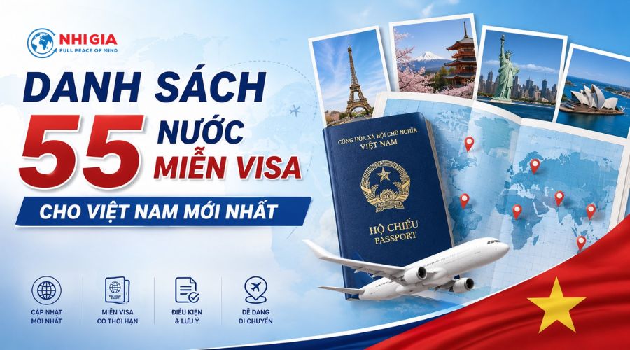 Danh sách 55 nước miễn visa cho Việt Nam mới nhất