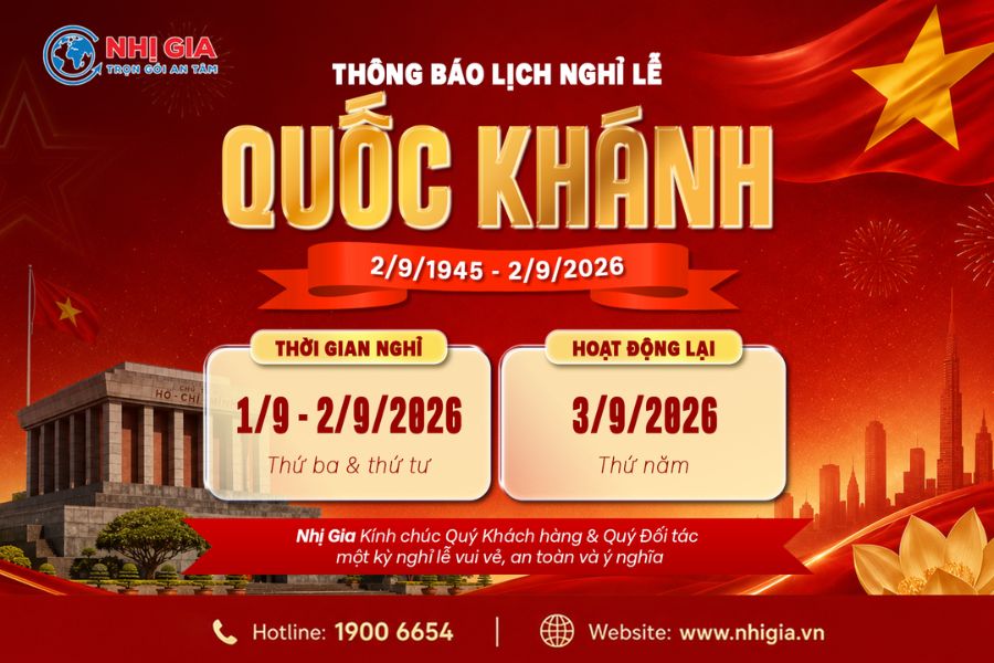 Thông báo nghỉ lễ 2/9