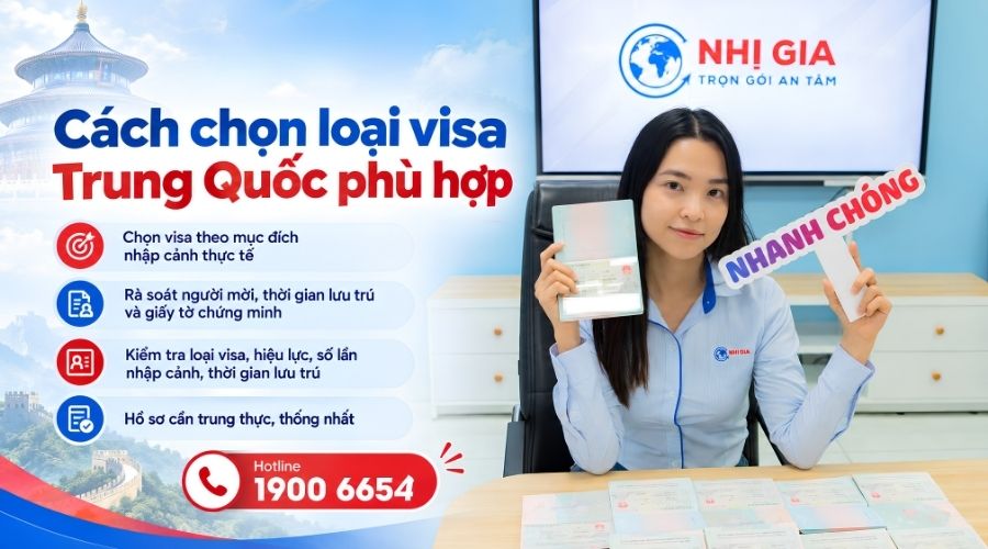 Cách chọn loại visa Trung Quốc phù hợp