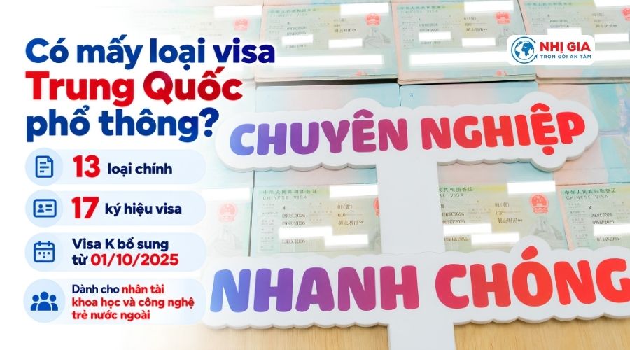 Có mấy loại visa Trung Quốc phổ thông?