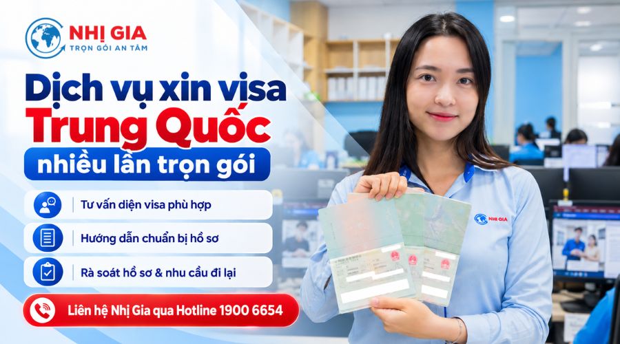 Dịch vụ xin visa Trung Quốc nhiều lần trọn gói