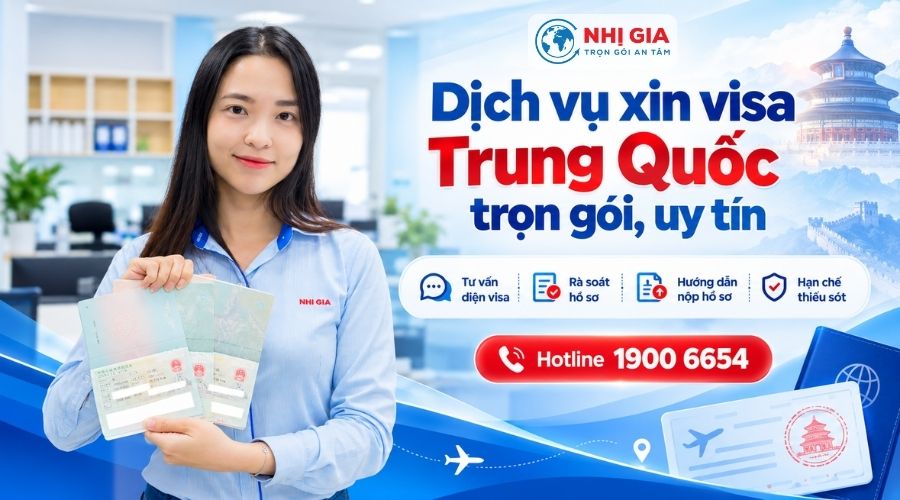 Dịch vụ xin visa Trung Quốc trọn gói, uy tín