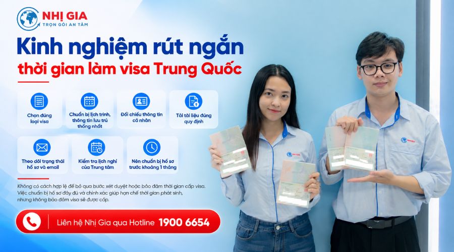 Kinh nghiệm rút ngắn thời gian làm visa Trung Quốc