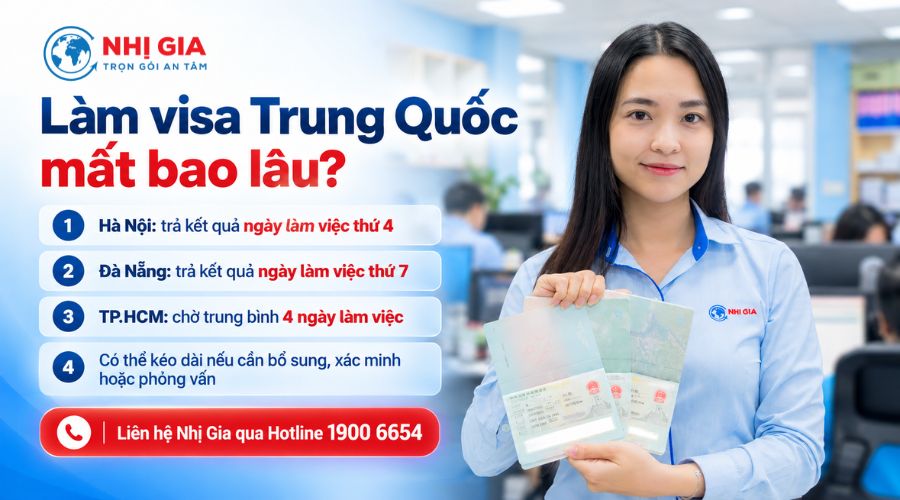Làm visa Trung Quốc mất bao lâu?