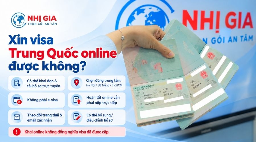 Xin visa Trung Quốc online được không?