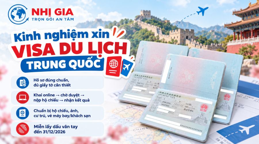 Hồ sơ và thủ tục xin visa du lịch Trung Quốc